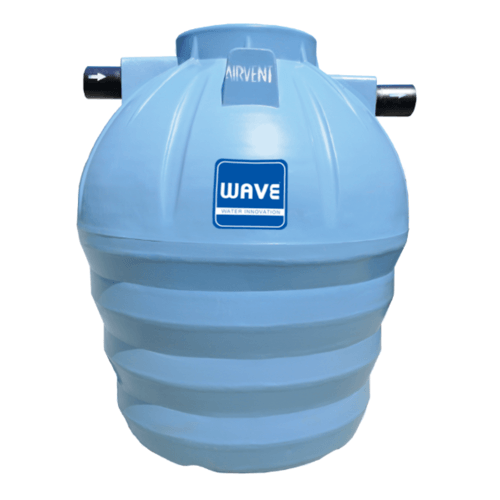 WAVE ถังบำบัดน้ำเสียชนิดรวมไร้อากาศ ขนาด 600L รุ่น WP สีฟ้า