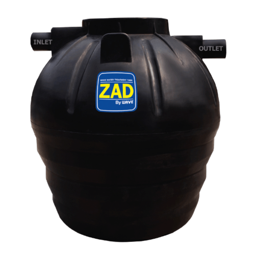 WAVE ถังบำบัดน้ำเสียรวมไร้อากาศ(ถังแซท,ถังเกรอะกรองในตัว) 2000L รุ่น ZAD สีดา