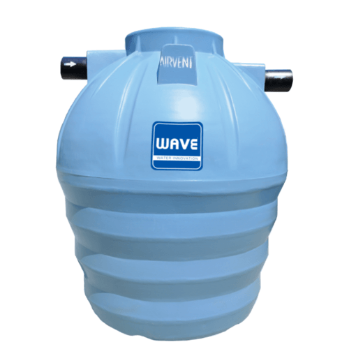 WAVE ถังบำบัดน้ำเสียแยกประเภทชนิดเกรอะ ขนาด 1000L รุ่น WS สีฟ้า