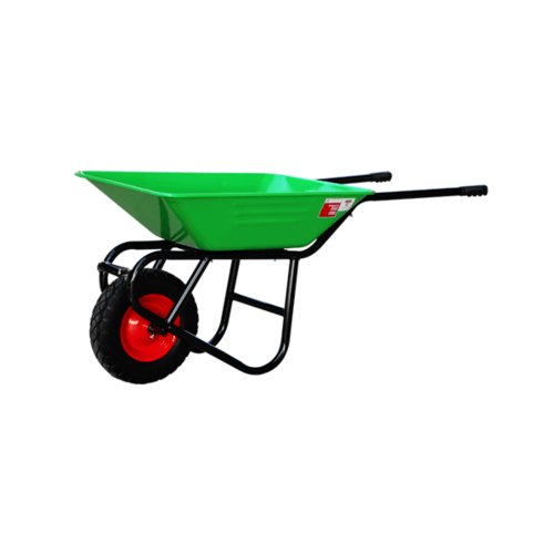 MARTON รถเข็นปูนโครงเชื่อมล้อเดี่ยว ล้อPUจัมโบ้ 15 นิ้ว ขนาดบรรจุ 65 ลิตร สีเขียว