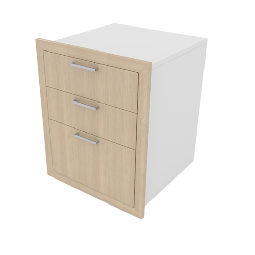 ReadyKitch MP-ชุดวงกบตู้ลิ้นชักเรียบ5060D-PLASTWOOD/โอ๊คอ่อน 5-B-MP-5060D-LOA สีน้ำตาลอ่อน