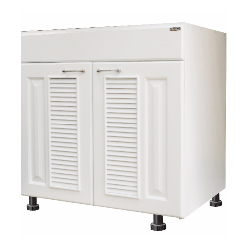 KITZCHO ตู้ตั้งพื้นหน้าบานเกล็ดผสม JSR-B-MV-8310C-WH สีขาว