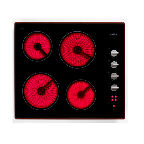 MEX เตาไฟฟ้า 4 หัวเตา แบบฝัง V60 สีดำ