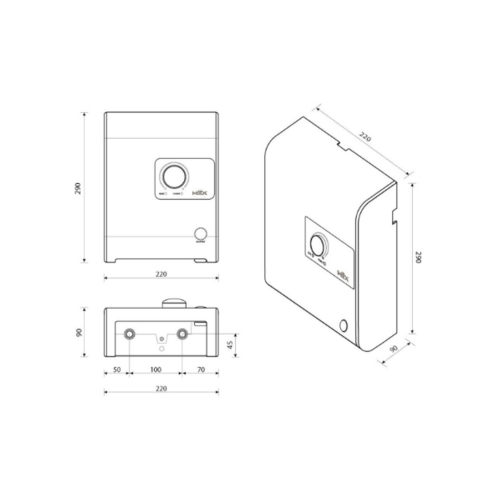 MEX เครื่องทำน้ำร้อน 6000W  CUBE6000R สีบรอนซ์เงิน