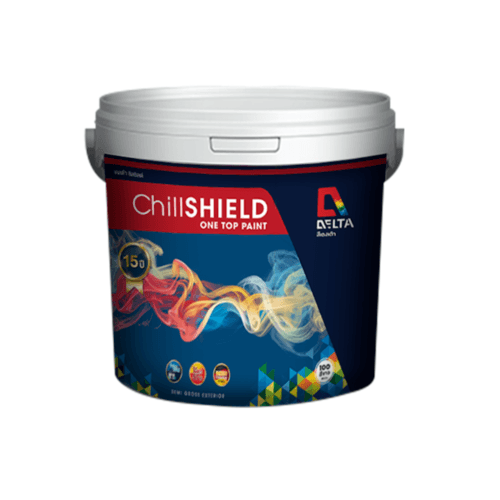 Delta สีน้ำอะครีลิค เดลต้าชิลชิลด์ ทาภายนอก กึ่งเงา เบส A 9 ลิตร
