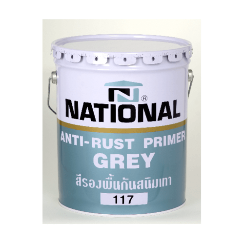 National สีรองพื้นกันสนิมเทา #117 ถัง