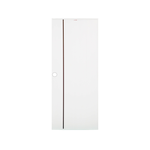 CHAMP ประตูยูพีวีซี บานทึบเซาะร่องสีโอ๊คแดง ขนาด70x180ซม. (เจาะ) idea uPVC-1 สีขาว