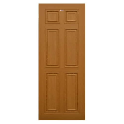 CHAMP ประตู PVC ขนาด 90cm.x200cm. MW1-WPC สีสักทอง ไม่เจาะ