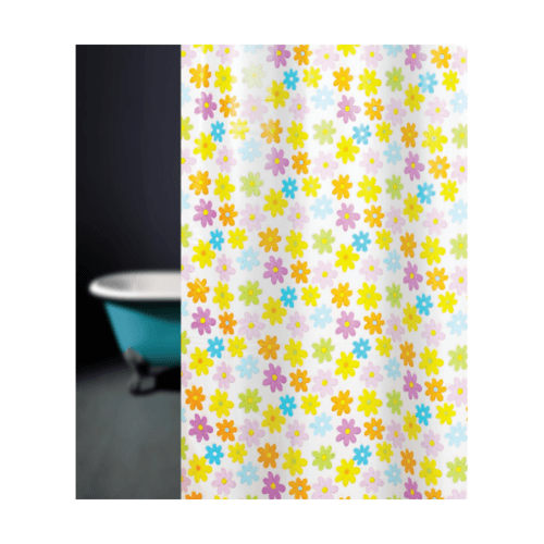 WSP ม่านห้องน้ำพลาสติกพิมพ์ลาย รุ่น SCP-2/B5115 ขนาด 180x180 ซม. สีเหลือง