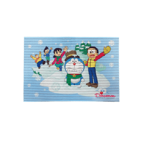WSP พรมลูกฟูกโดราเอม่อน 45x65 CM. BMX-200/DOM203 สีฟ้า