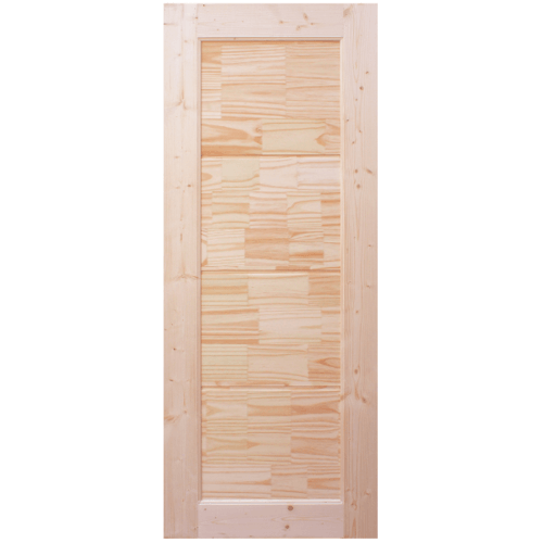 WINDOOR ประตูไม้สนNz บานทึบลวดลาย TOP-03 100x200ซม.