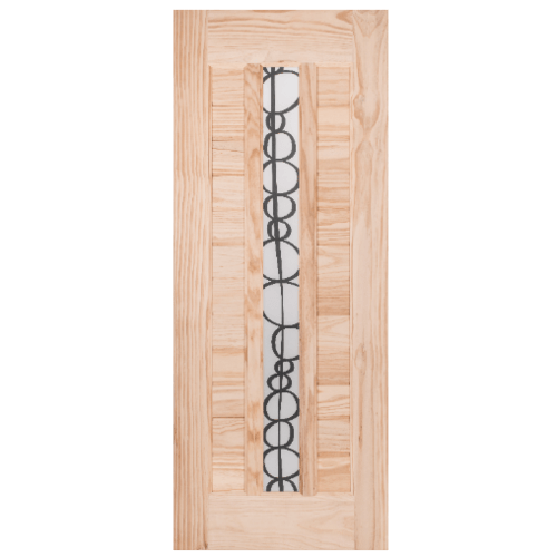 WINDOOR ประตูไม้สนนิวซีแลนด์พร้อมกระจก ขนาด 70x200ซม. S.PRICE 31