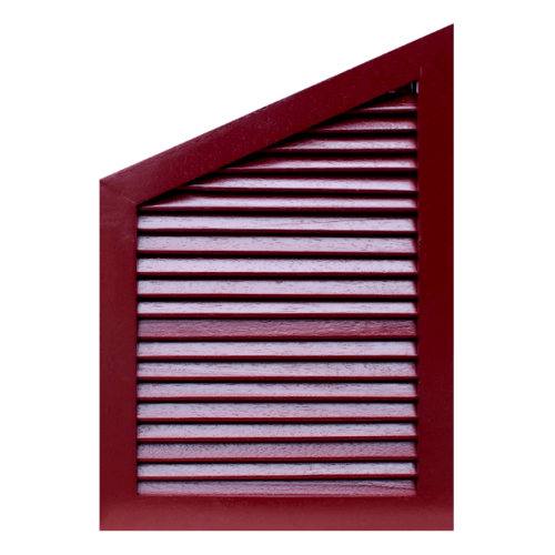 WINDOORS จั่วไม้เนื้อแข็ง LJ-04 (3ซม.) 60x40ซม. ทำสี พร้อมมุ้ง