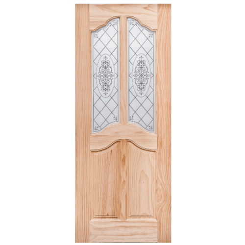 WINDOOR ประตู+กระจก สนNz 80x200 T/H 45 สีเหลือง