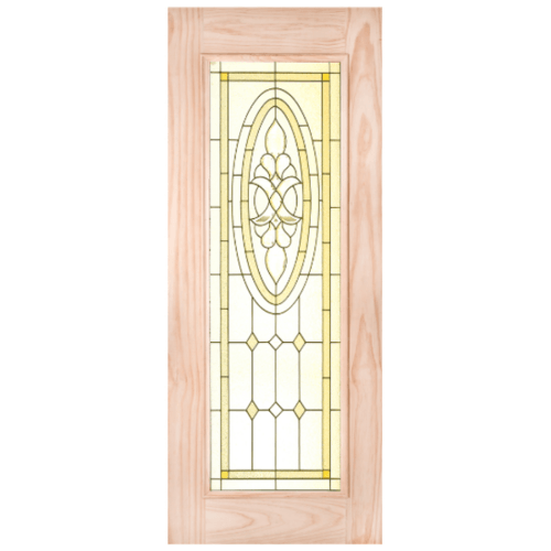WINDOOR ประตู+กระจก สนNz 80x200 CCS สีเหลือง