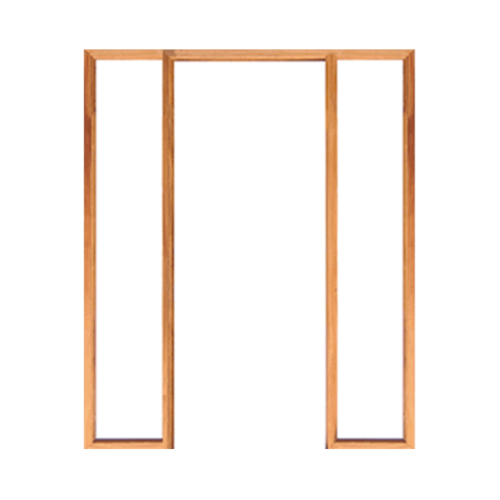 WINDOORS วงกบประตูไม้ ไม้เต็งแดง (บานคู่) 280x200ซม.