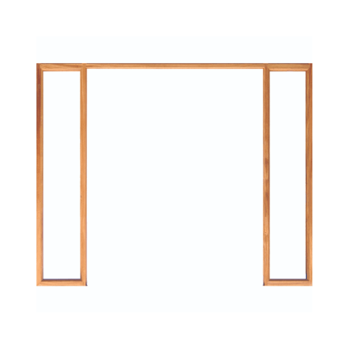 WINDOOR วงกบประตู เต็งแดง ขนาด160x200 4”x2นิ้ว COM 7 สีน้ำตาล