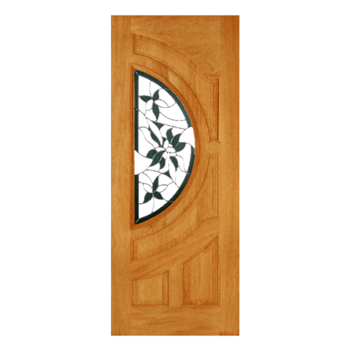 WINDOOR ประตู+กระจก ขนาด 90x200 ซม. Glaring Green สัก