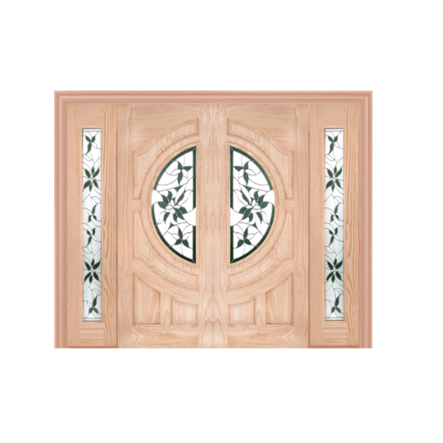 WINDOOR ประตู+กระจก Com7 สนนิวซีแลนด์ ขนาด 80x200ซม. GLARING GREEN สีเหลือง