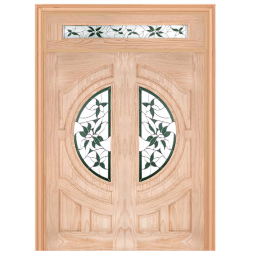 WINDOOR ประตู+กระจก สนนิวซีแลนด์ ขนาด 80x200ซม. GLARING GREEN สีเหลือง