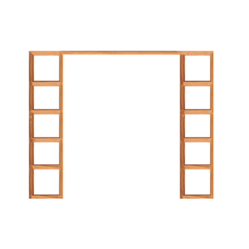 WINDOOR วงกบประตู Com 10 เต็งแดง ขนาด 180x200 ซม. 2x4 นิ้ว