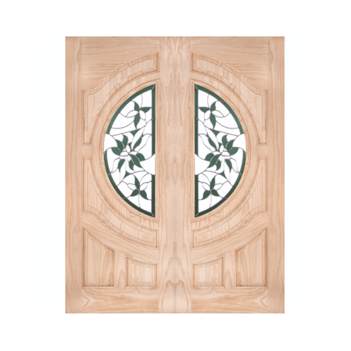 ประตู+กระจก Glaring Green สนNz 80x200