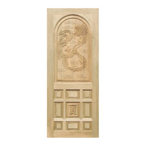 WINDOOR ประตูสลักลาย สนNz -ขนาด 70x200 Cm. LA 03 สีเหลือง