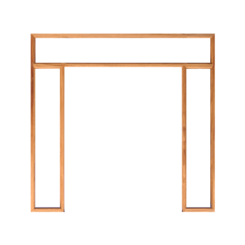 WINDOORS วงกบประตูไม้ ไม้เต็งแดง COM.16 (บานคู่) 200x200ซม.