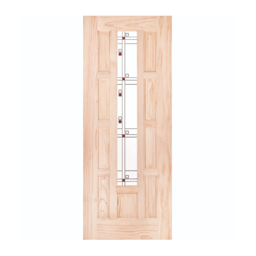 WINDOOR ประตู+กระจก สนนิวซีแลนด์ ขนาด 100x200ซม. S.PRICE 01