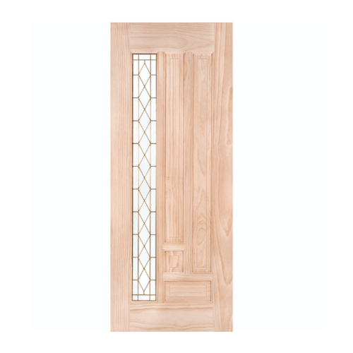 WINDOOR ประตู+กระจก พีระมิด สนนิวซีแลนด์ ขนาด 80x200 ซม. สีเหลือง
