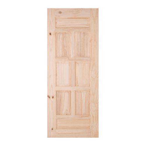 ประตูไม้สนนิวซีแลนด์ลวดลาย CE-07 100x200cm.WINDOOR