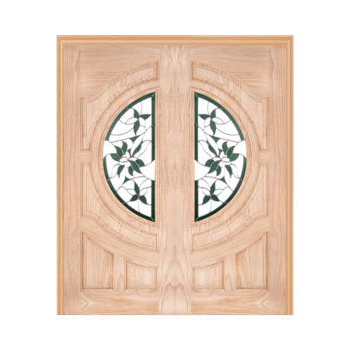 WINDOOR ประตู+กระจก Com6 สนNz ขนาด 100x200ซม. GLARING GREEN