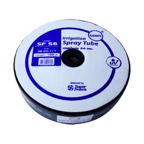 Super Products SF 56 เทปน้ำพุ่ง 3 รูฉีด,กว้าง 56 มม. ยาว 100 ม.42 ลิตร/ชม./เมตร