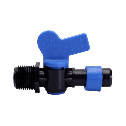 Super Products DV-SM วาล์วเกลียว 1/2 นิ้ว สำหรับต่อเทปน้ำหยด (5 หน่วย/แพ็ค)