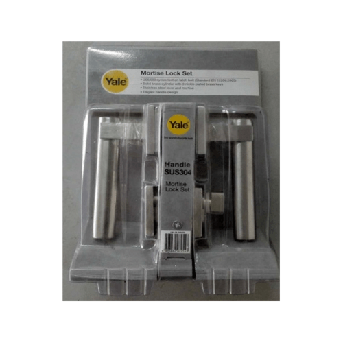 YALE มือจับก้านโยกแบบฝังในบานห้องทั่วไปสเตนเลส 304 Mortise รุ่น YML-YK-DH92SS สีสเตนเลส