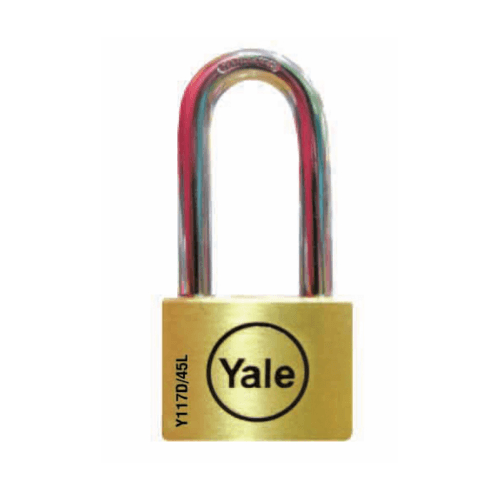 YALE กุญแจคล้องสายยู แบบมล ขนาด 45mm. ห่วงยาว