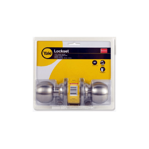 YALE ลูกบิดห้องทั่วไป หัวกลม จานเล็กสเตนเลส รุ่น EKN-VCA5147US32D สีสเตนเลส