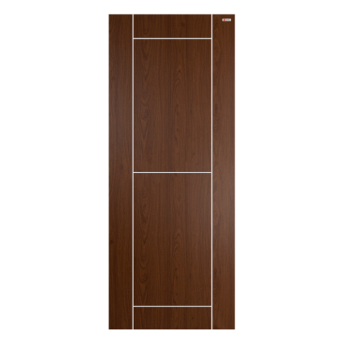 BATHIC ประตูไม้สังเคราะห์ BWC05 80x200ซม. SAPELLI WALNUT (เจาะรูลูกบิด)