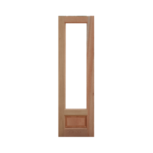 MAZTERDOOR บานหน้าต่างไม้สยาแดง ลูกฟักพร้อมกระจกใส ขนาด 40x150ซม. DF-02