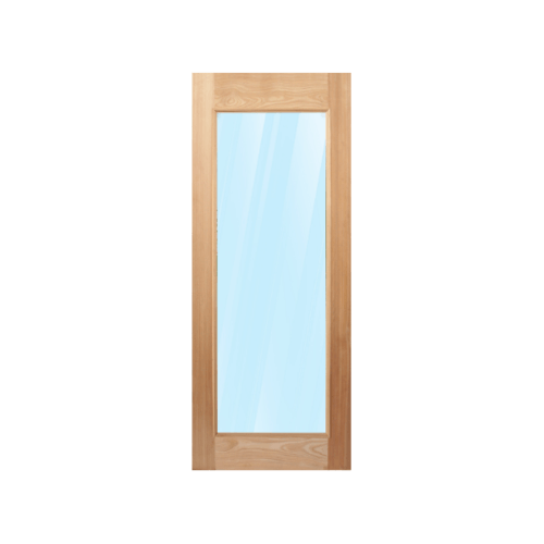 MAZTERDOOR ประตูไม้เนื้อแข็ง พร้อมกระจกเต็มบาน ขนาด 80x200ซม. MD-10/1