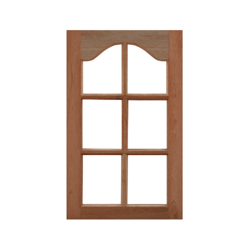 MAZTERDOOR บานหน้าต่างไม้สยาแดงปีกนก (กระจก6ช่อง) ขนาด 60x100ซม. -