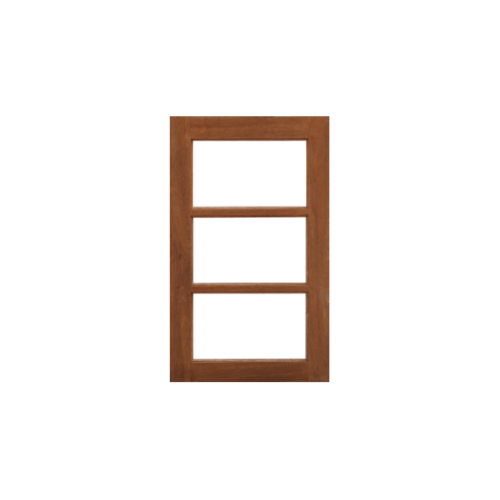 MAZTERDOOR บานหน้าต่างไม้สยาแดง (โปร่ง) ขนาด 40x200ซม. บันไดลิง 3 ช่อง