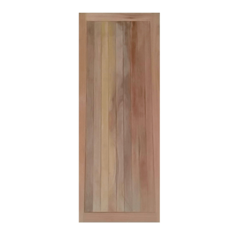 MASTERDOOR ประตูไม้เนื้อแข็ง เซาะร่องน้ำฝน 80x200ซม.