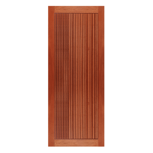 MAZTERDOOR ประตูไม้เนื้อแข็ง บานทึบทำร่อง ขนาด 90x200ซม. NM-07