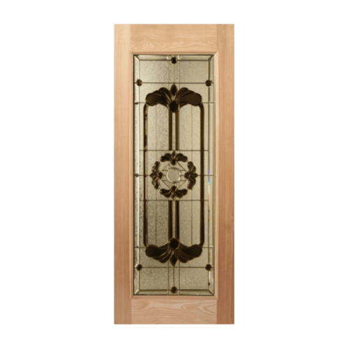 MAZTERDOOR ประตูกระจกไม้เนื้อแข็ง ขนาด 120x200ซม. LOTUS-06