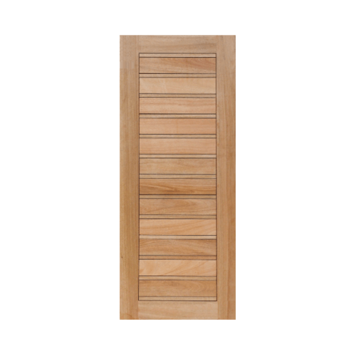 Masterdoors ประตูไม้สยาแดง บานทึบทำร่อง ขนาด 80x200cm. NM-03