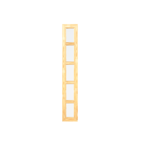 Masterdoors ประตูบานกระจกไม้สน 5ช่อง ขนาด 40x200cm. พร้อมกระจก