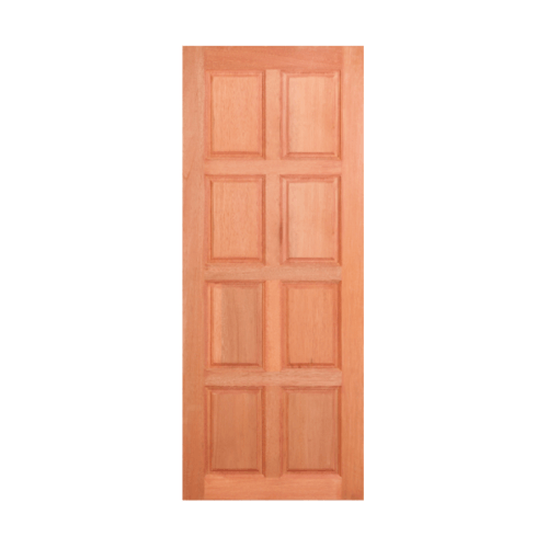 ประตูไม้สยาแดง บานทึบ 8 ฟัก 100x200cm. MAZTERDOORS