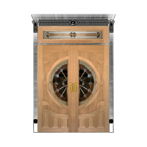 MAZTERDOOR เชท 2 ไม้สยาแดง ขนาด 240x160 cm. VANDA-04