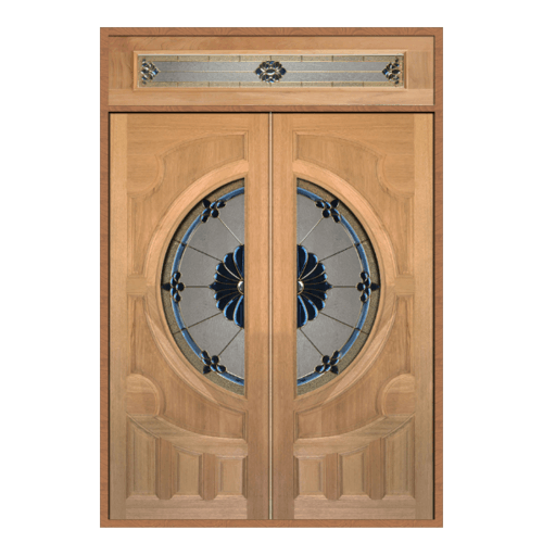 MAZTERDOOR SET 2 ประตูไม้สยาแดง ขนาด 180x240 VANDA-06